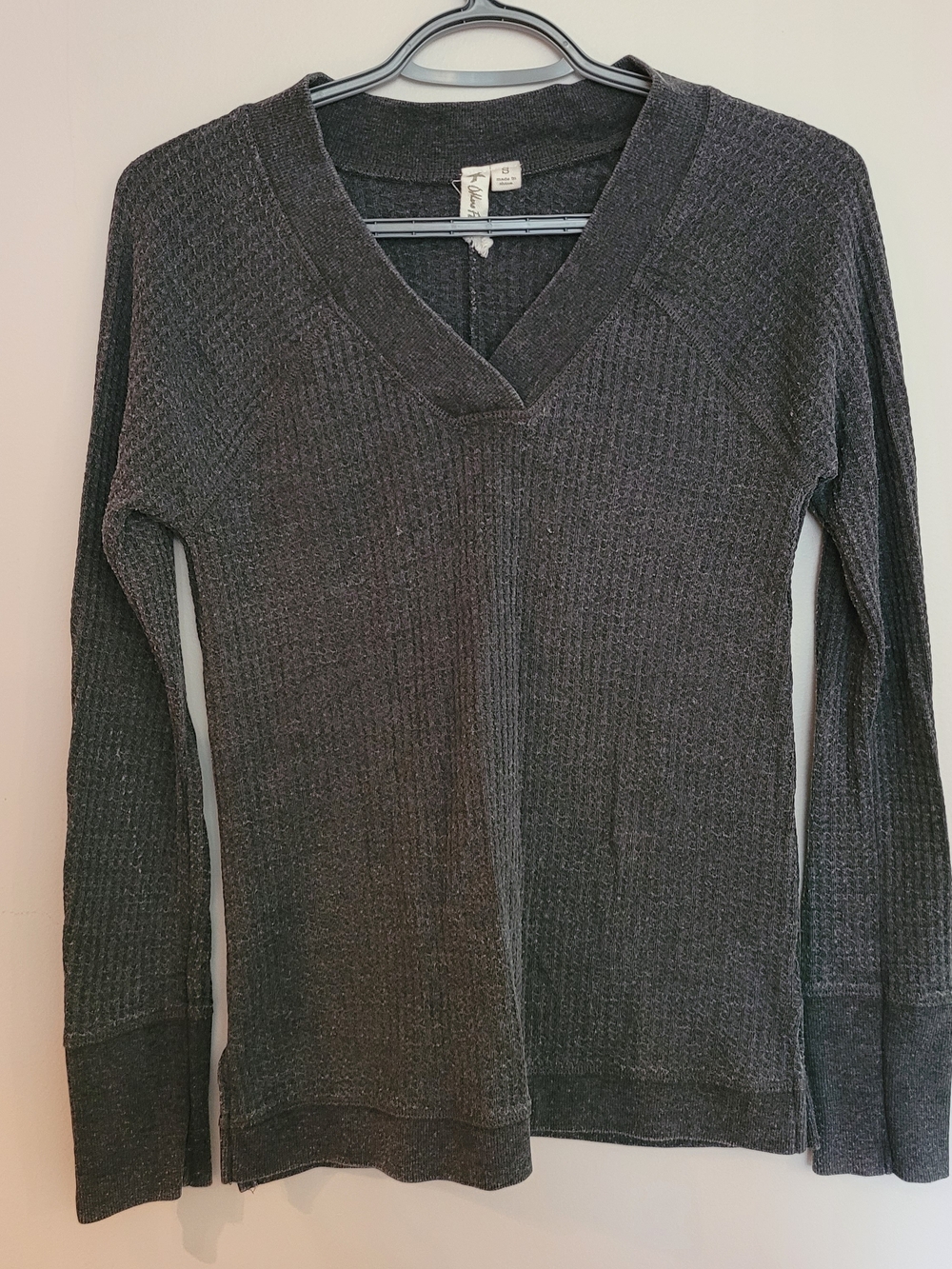 Women's Charcoal V-Neck Sweater